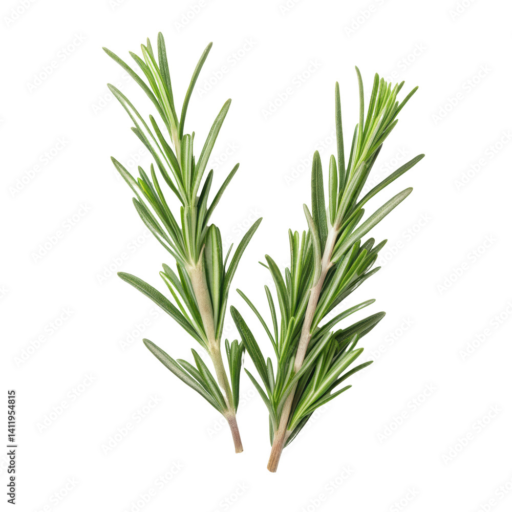 Fototapeta premium Fresh rosemary sprigs on transparency background