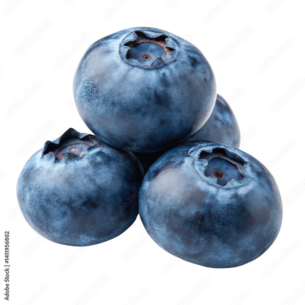 Fresh blueberries stacked together on transparency background Fresh blueberries stacked together on transparency background
