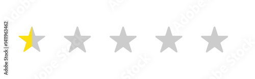 Five stars customer product rating review.