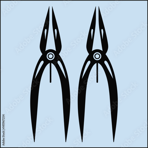 Silhouette of Tongs, Utensil
