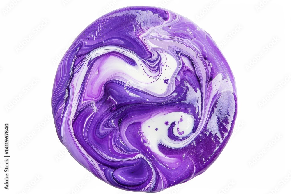 A mesmerizing swirl of purple and white paint captures the essence of abstract art on canvas isolated on transparent background A mesmerizing swirl of purple and white paint captures the essence of abstract art on canvas isolated on transparent background