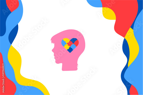 brain with puzzle, autism, memory loss, dementia and alzheimer awareness, world mental health day concept