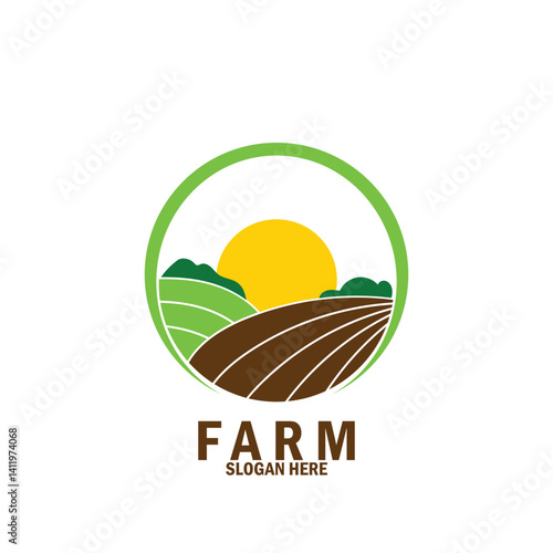 farm agriculture and nature icon vector illustration template design