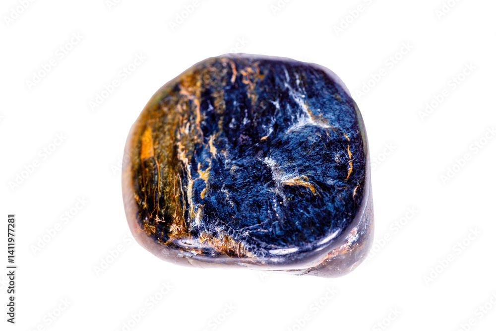 pietersite PAR mineral stone on white background close up