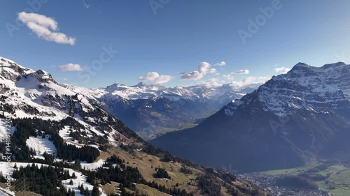 Wallpaper Mural Switzerland nature landscape mountains valley Glarus city Swiss Alps Fronalpstock Torontodigital.ca