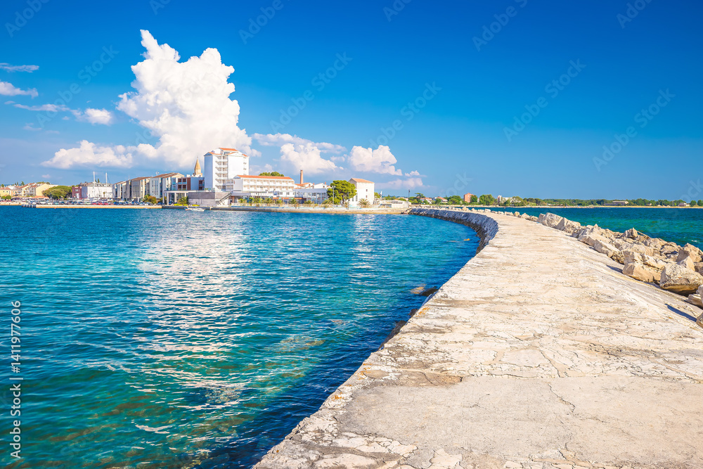 Umag, Croatia. Town of Umag view from breakwater