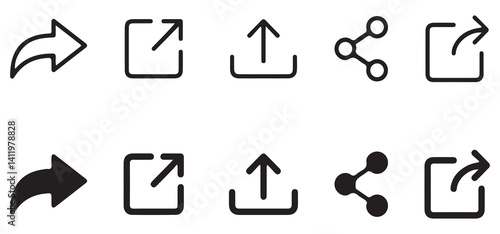 Set of share icon. vector eps 10