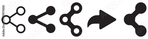 Set of share icon. vector eps 10