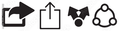 Set of share icon. vector eps 10