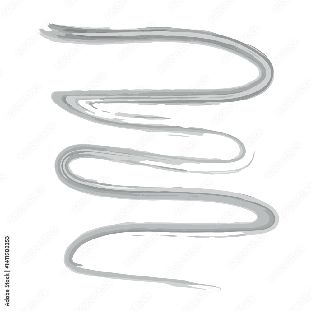 Naklejka premium black watercolor pattern isolated on white background