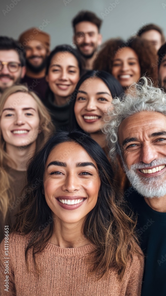 a diverse group of people share smiles, embodying unity and celebrating togetherness in harmony. a diverse group of people share smiles, embodying unity and celebrating togetherness in harmony.
