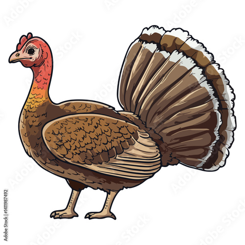 turkey, animal, vector, transparent background
