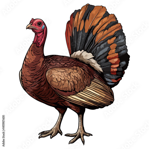 turkey, animal, vector, transparent background