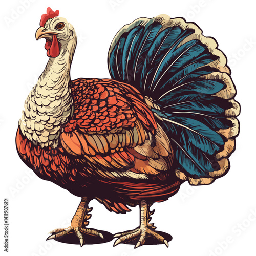turkey, animal, vector, transparent background