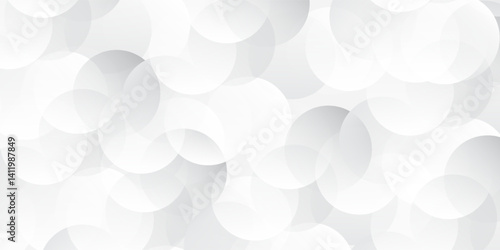 Abstract background with gray circle. White and grey abstract modern transparency circle presentation background. Vector circles template vector design. Object web design art simple abstract