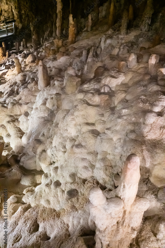 Underground limestone cave in Japanese Okinawa world park