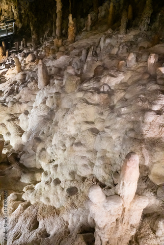 Underground limestone cave in Japanese Okinawa world park