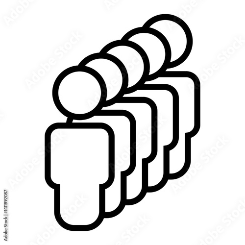 people queuing icon