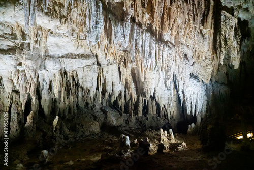 Obraz na płótnie Underground limestone cave in Japanese Okinawa world park w salonie