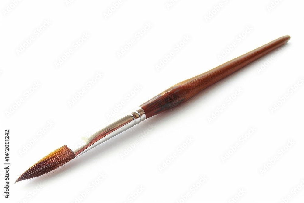 A close-up of a stunning paintbrush on a clean surface, ready for creativity isolated on transparent background A close-up of a stunning paintbrush on a clean surface, ready for creativity isolated on transparent background