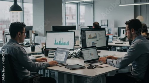 Wallpaper Mural business people working in office Torontodigital.ca