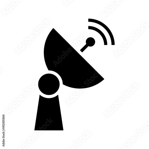 parabola icon vector simple black line