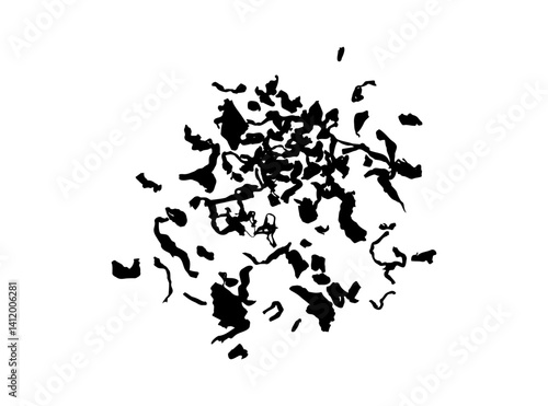 Powder Pile Icon, Dirt Symbol, Soil Sign, Dust Heap