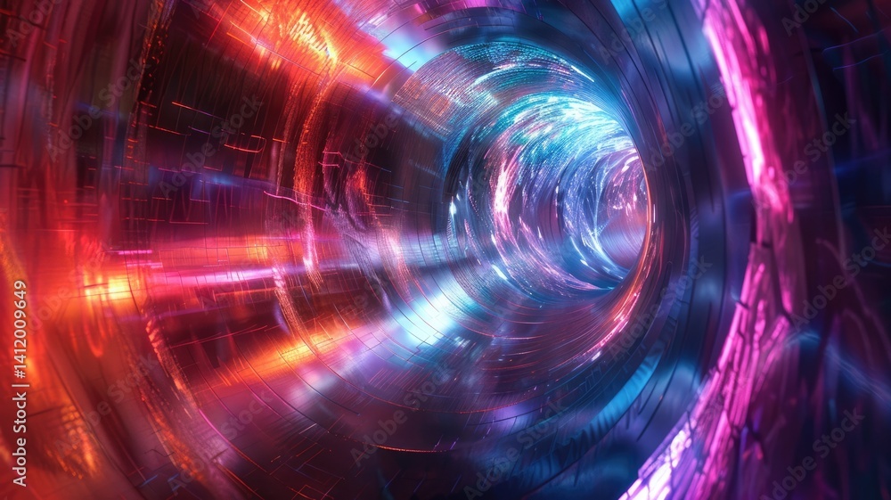 Fototapeta premium Abstract of digital shape or line and technological cyber style particle design connect in surreal electronic shape designing. High tech scenery express seamless pattern perfect for wallpaper. AIG53.