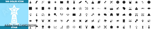 Star Solid Editable Icons set. Vector illustration in modern thin solid style of star icons: star, award, decoration, etc