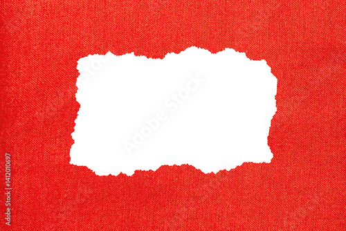 Wallpaper Mural Torn Red Fabric Frame with Frayed Edges on Transparent Background for Banner, Poster and Creative Design Torontodigital.ca