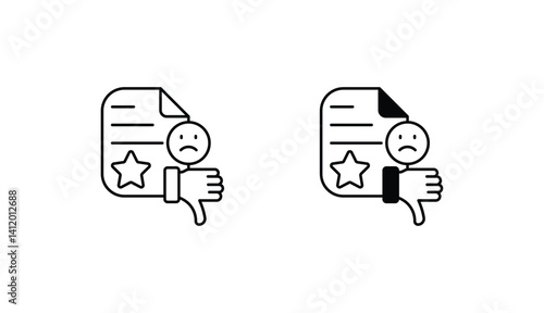 Dissatisfied icon design with white background stock illustration