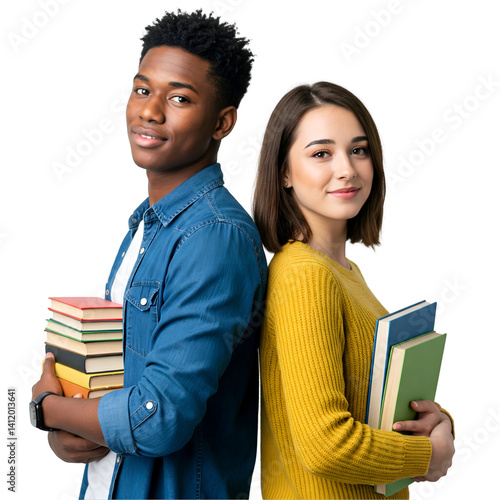 students with books