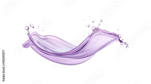 Dynamic purple liquid splash on a dark background, an abstract visual delight