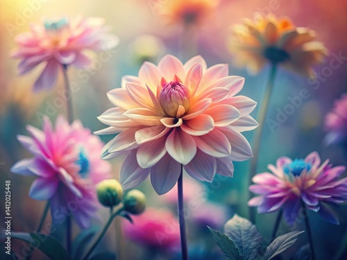 Vibrant Flower Closeup Photography: Tranquil Garden Bloom Images