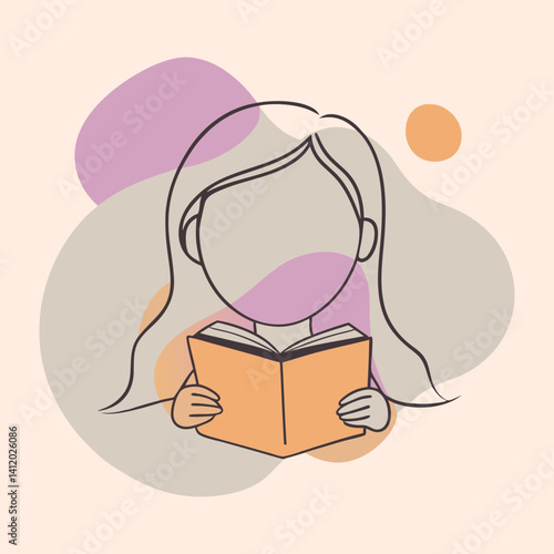 a girl with a dozing off with a book on the face