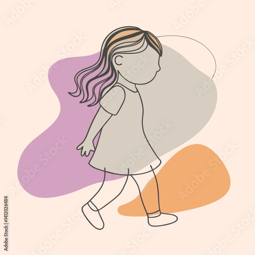  a girl with a step back in disbelief