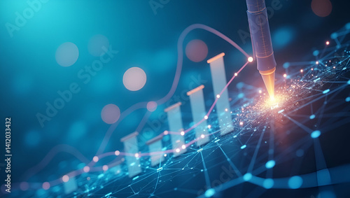 Define clear mid year strategic goals with impactful photostock visuals and comprehensive analytics to guide corporate objectives and performance benchmarks in  Photo Stock  Concept  and empty space o