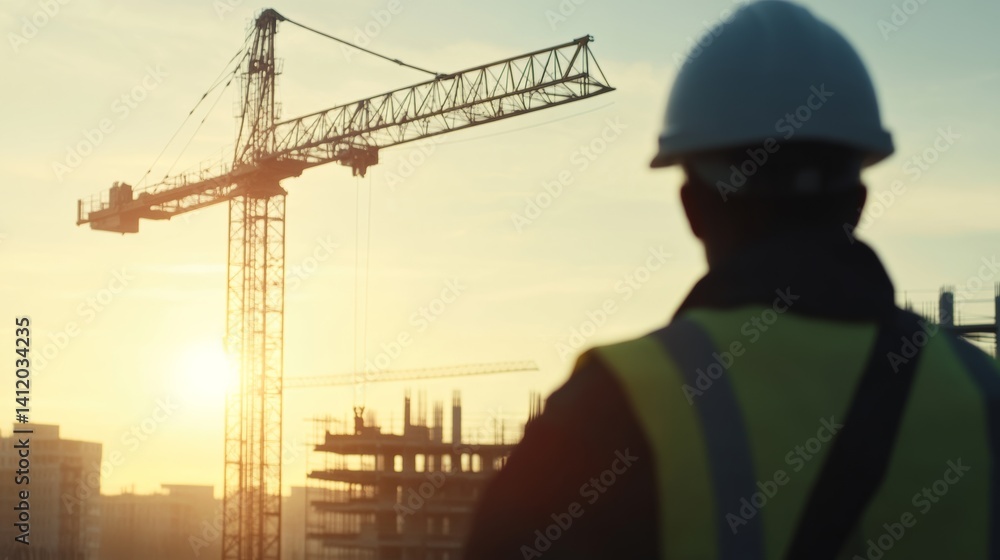 Supervisor directing crane operation to lift building materials. Featuring coordination and strength Supervisor directing crane operation to lift building materials. Featuring coordination and strength