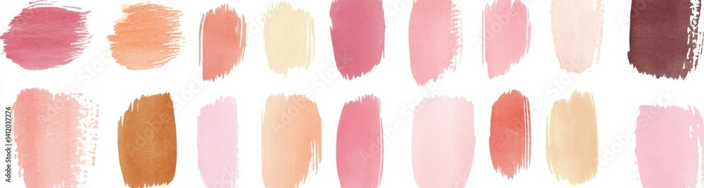 Palette of Soft, Pastel Lip Colors