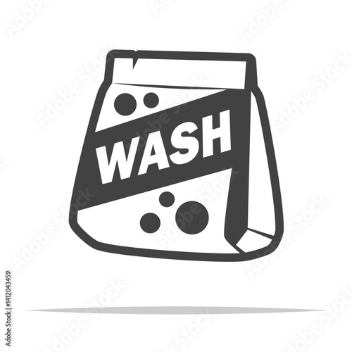 Laundry detergent plastic package outline icon transparent vector isolated