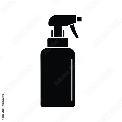 Spray Bottle icon of silhouette vector illustration on white background