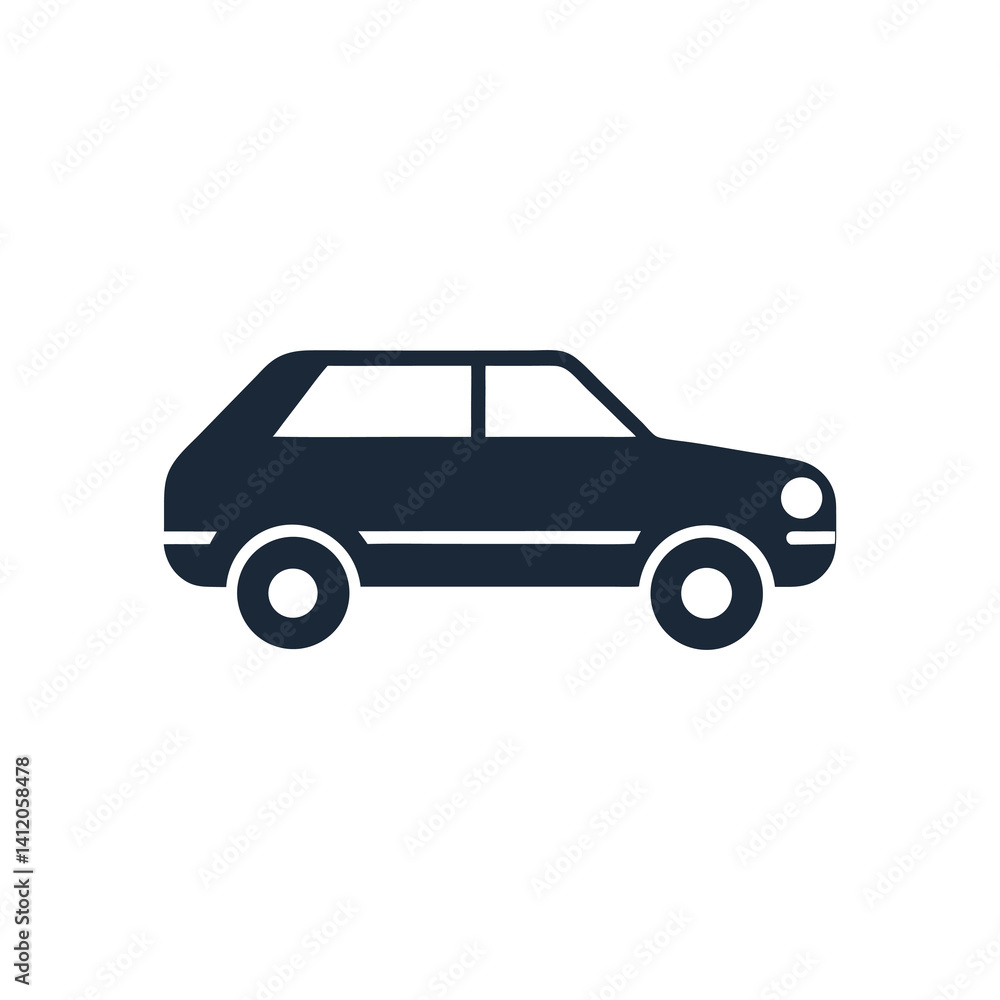 flat car icon of silhouette vector illustration on white background flat car icon of silhouette vector illustration on white background