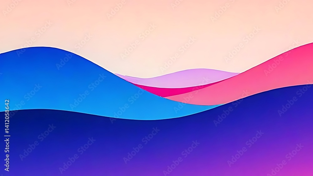 Abstract Wavy Hills: Colorful Gradient Background Abstract Wavy Hills: Colorful Gradient Background