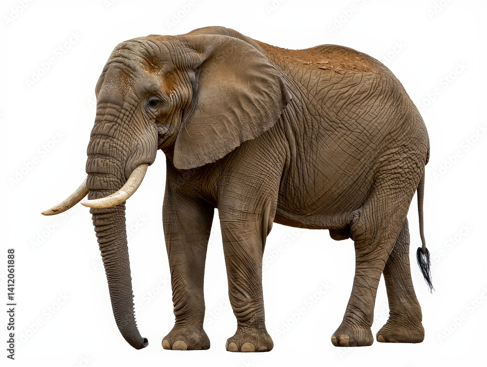 Fototapeta premium elephant isolated on white