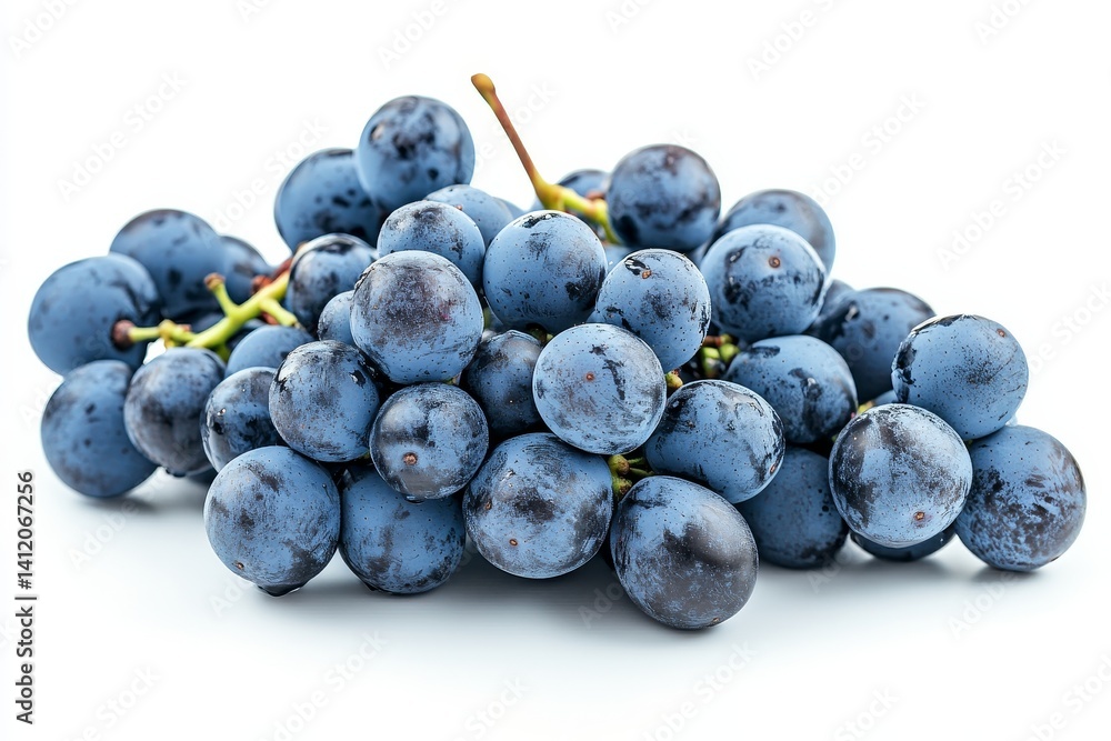 Blue Grapes isolated on white background