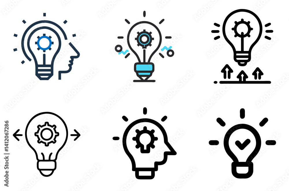 Idea Solution Icon for Innovation and Problem Solving Idea Solution Icon for Innovation and Problem Solving