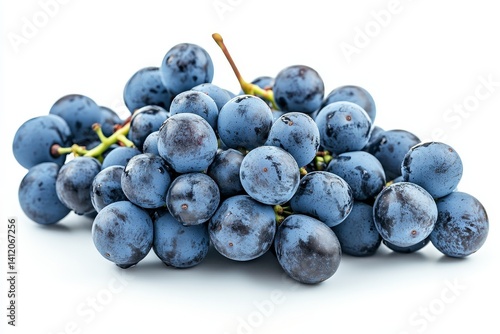 Obraz na płótnie Blue Grapes isolated on white background w salonie