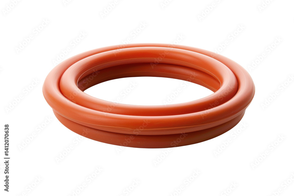 Naklejka premium Artistic arrangement of flexible rubber bands on a plain white surface in natural lighting isolated on transparent background