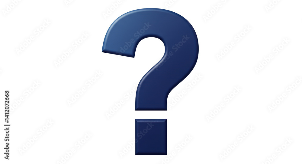 Isolated Blue Question Mark Isolated Blue Question Mark