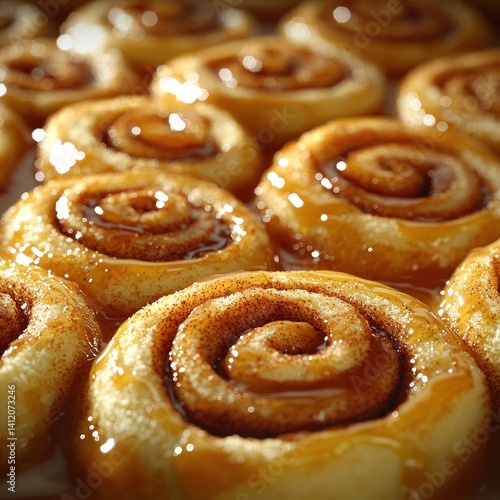 Deliciously sticky cinnamon rolls fresh from the oven, ready to tempt your taste buds